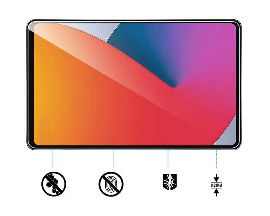 Apple iPad 11.Nesil 2025 Zore Tablet Temperli Cam Ekran Koruyucu Renksiz