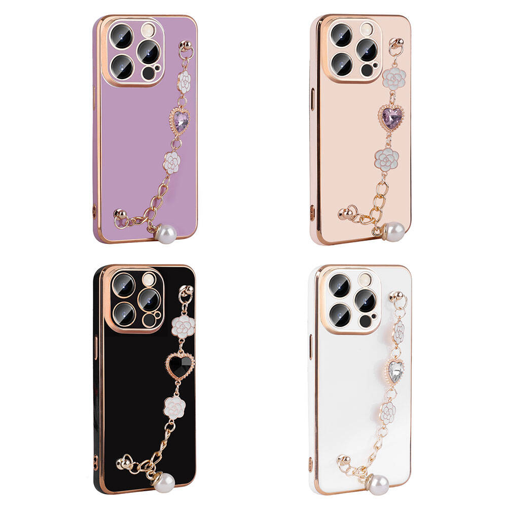 Apple iPhone 15 Pro Max Kılıf El Tutamaçlı Kamera Korumalı Zore Taka Silikon Kapak Siyah