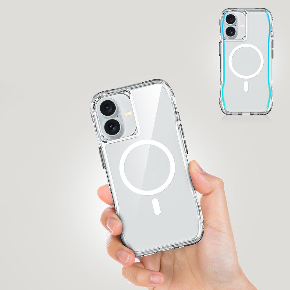 Apple iPhone 16 Kılıf M-safe Şarj Özellikli Airbagli Şeffaf Zore İncek Kapak Şeffaf