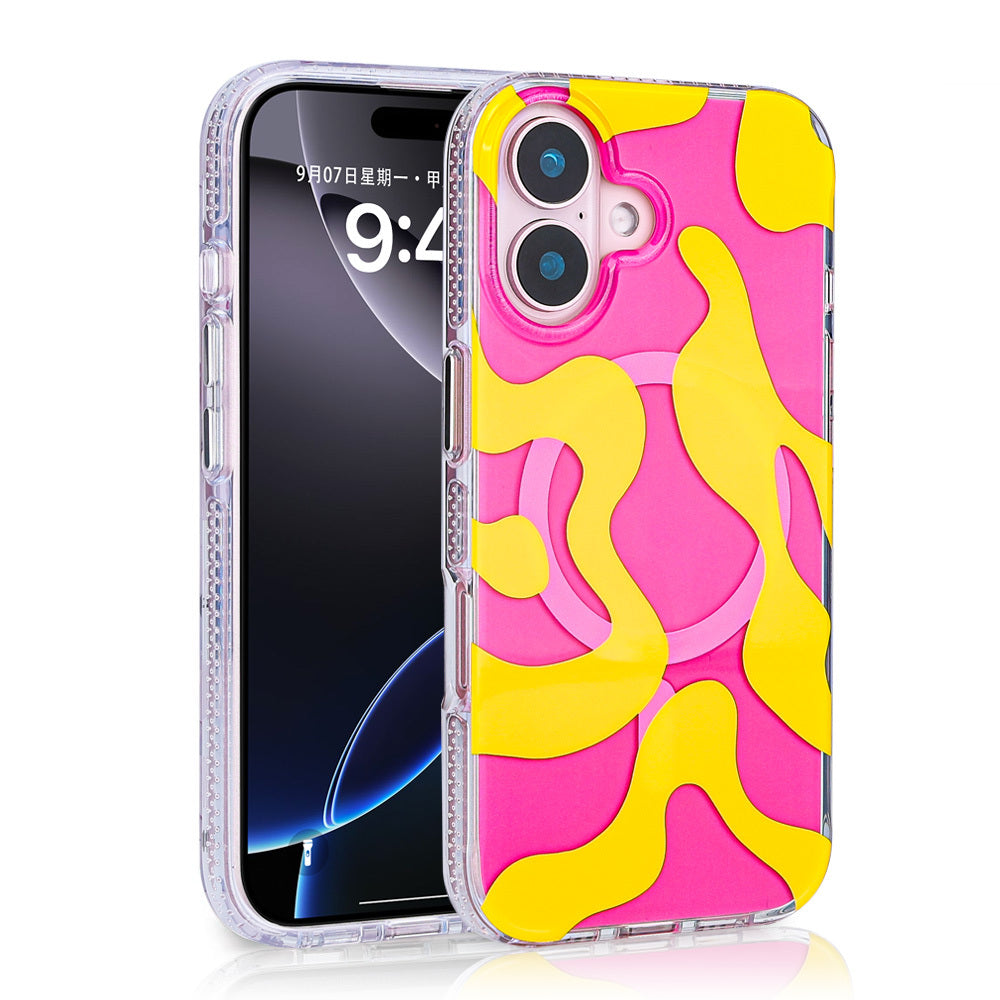 Apple iPhone 16 Plus Kılıf M-safe Şarj Özellikli Zore Stilo Kapak Pembe