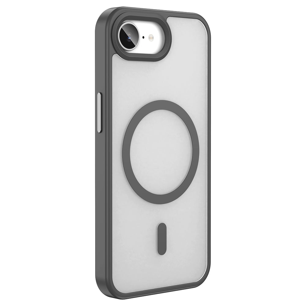 Apple iPhone 16E Kılıf M-safe Şarj Özellikli Mat Arka Yüzey Zore Sio Kapak Gri