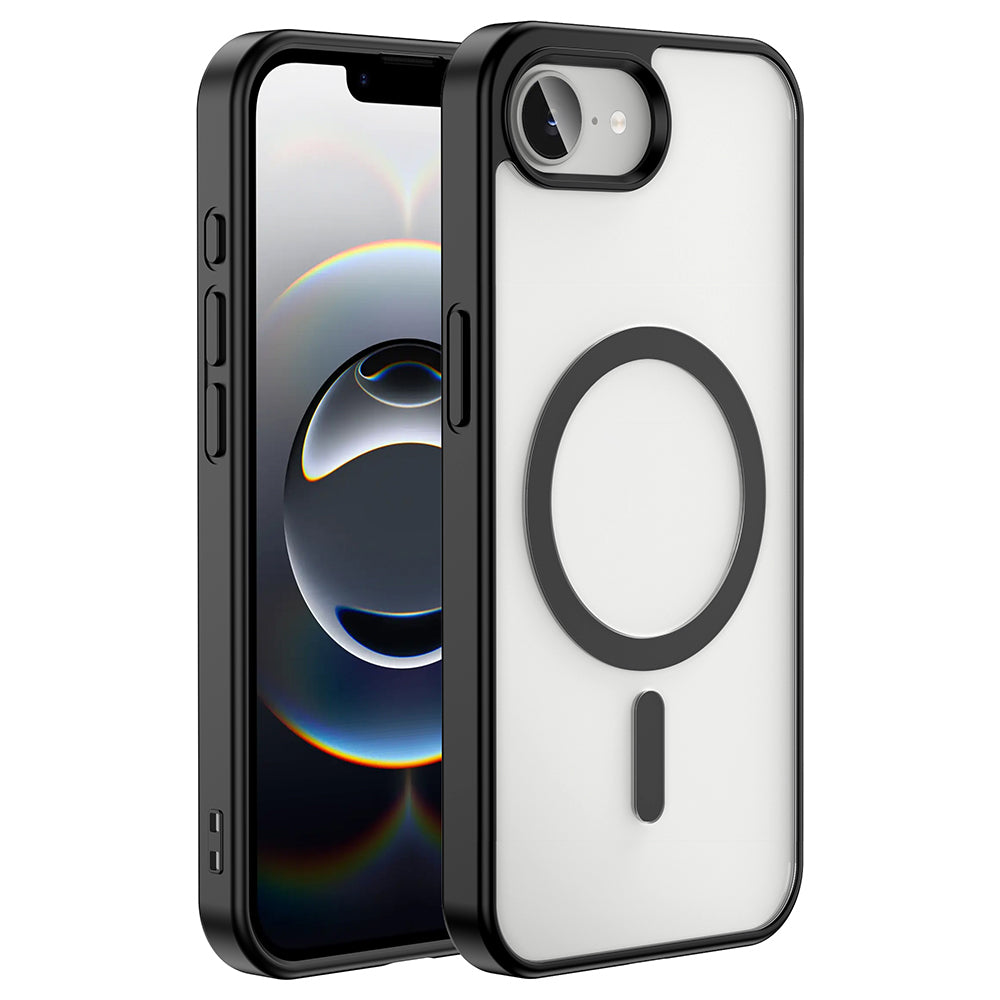 Apple iPhone 16E Kılıf M-safe Wireless Şarj Özellikli Silikon Zore Ege Kapak Siyah