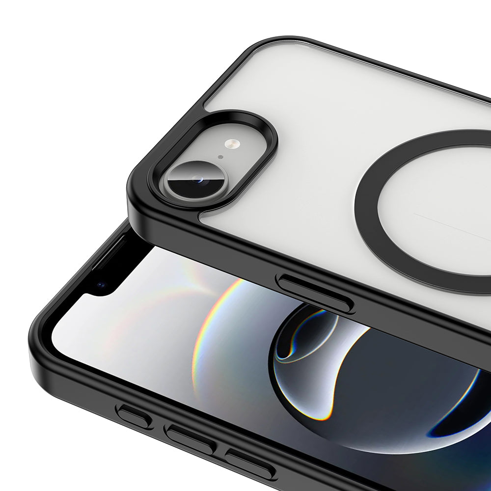 Apple iPhone 16E Kılıf M-safe Wireless Şarj Özellikli Silikon Zore Ege Kapak Siyah
