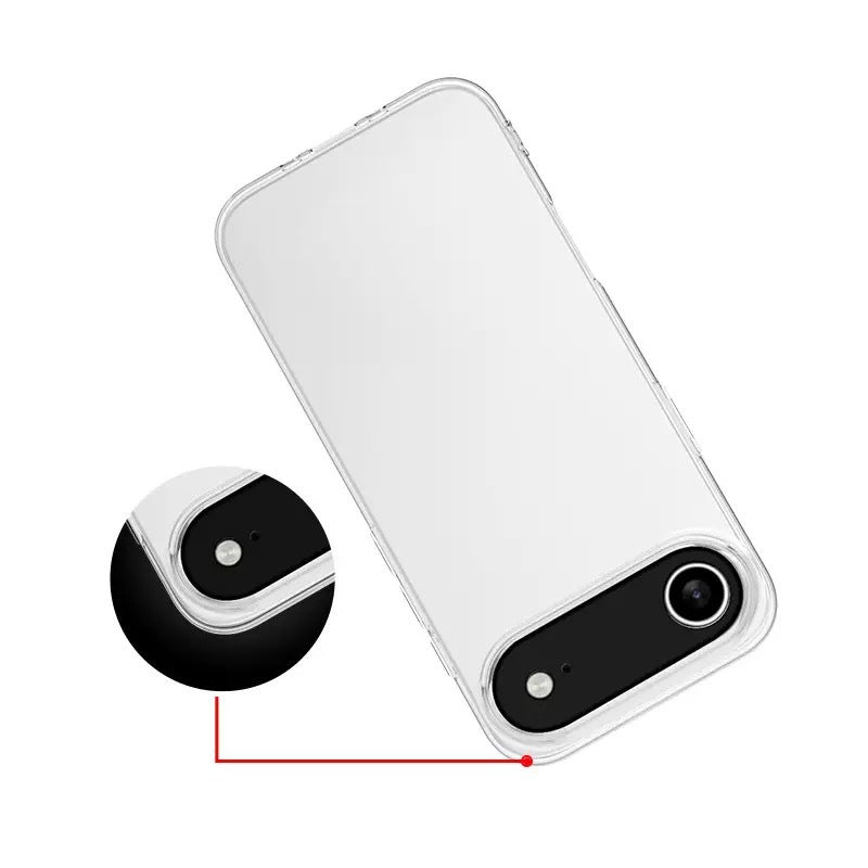 Apple iPhone 17 Air Kılıf Zore Süper Silikon Kapak Şeffaf