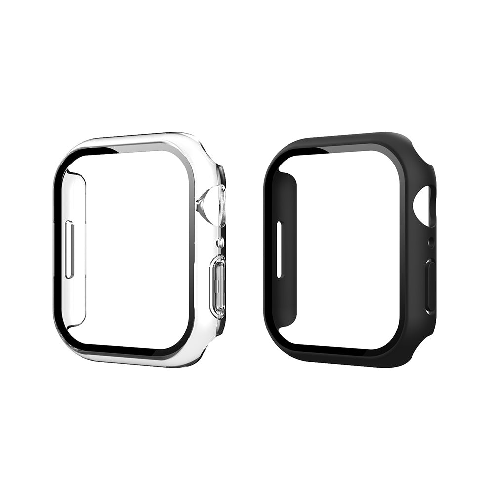 Apple Watch 10 42mm Sert PC Kasa ve Ekran Koruyucu Zore Watch Gard 37 Şeffaf