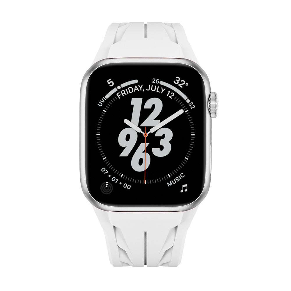 Apple Watch 42mm KRD-127 Metal Tokalı Silikon Kordon Turuncu