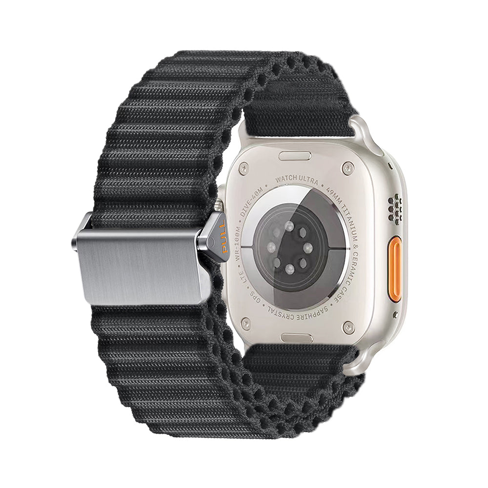 Apple Watch 42mm Zore KRD-123 Naylon Kumaş Hasır Örgülü Kordon Yeşil