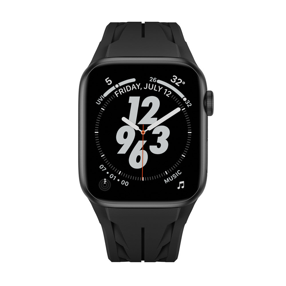 Apple Watch 44mm KRD-127 Metal Tokalı Silikon Kordon Turuncu