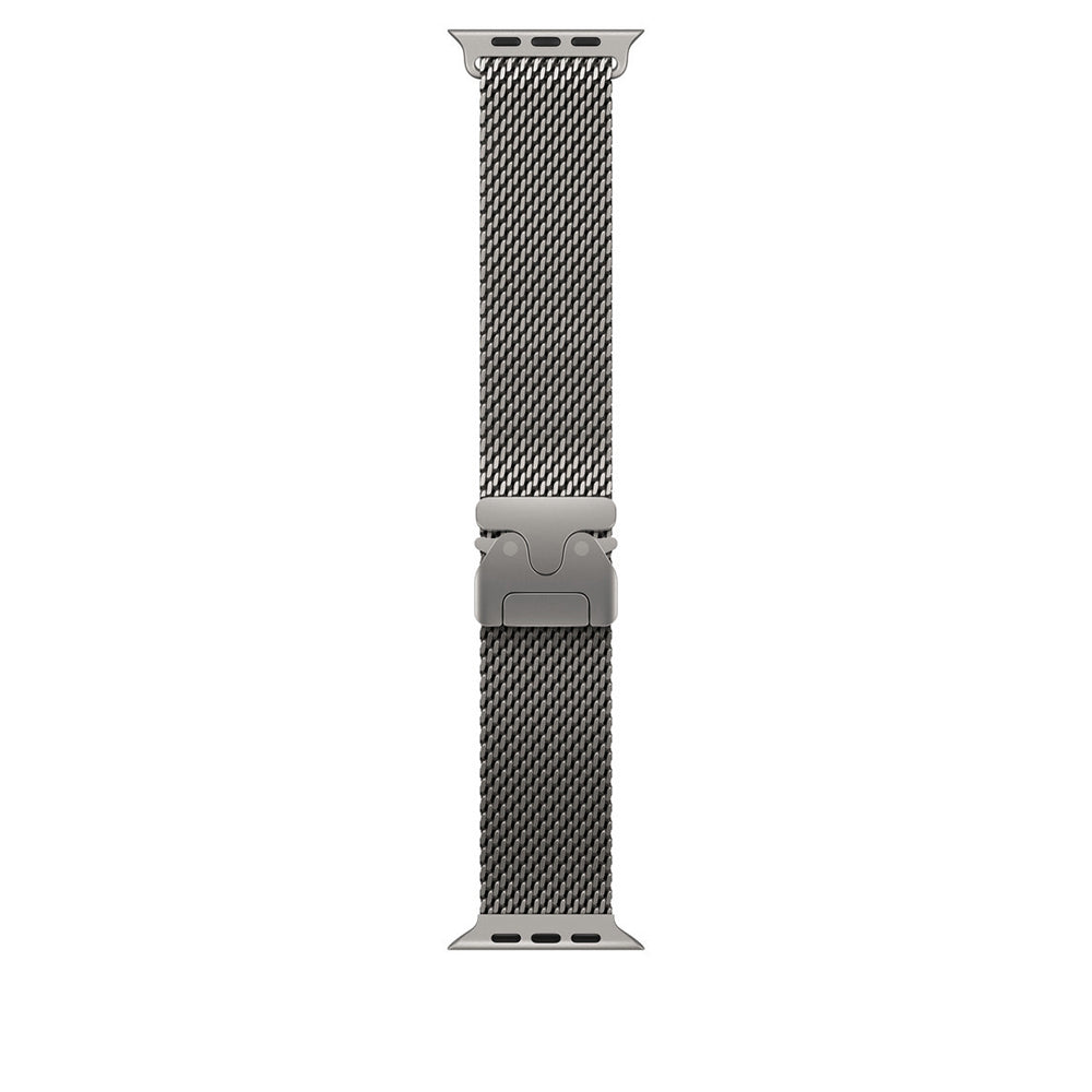 Apple Watch 44mm Zore KRD-100 Titanyum Hasır Kordon Siyah-Titanyum
