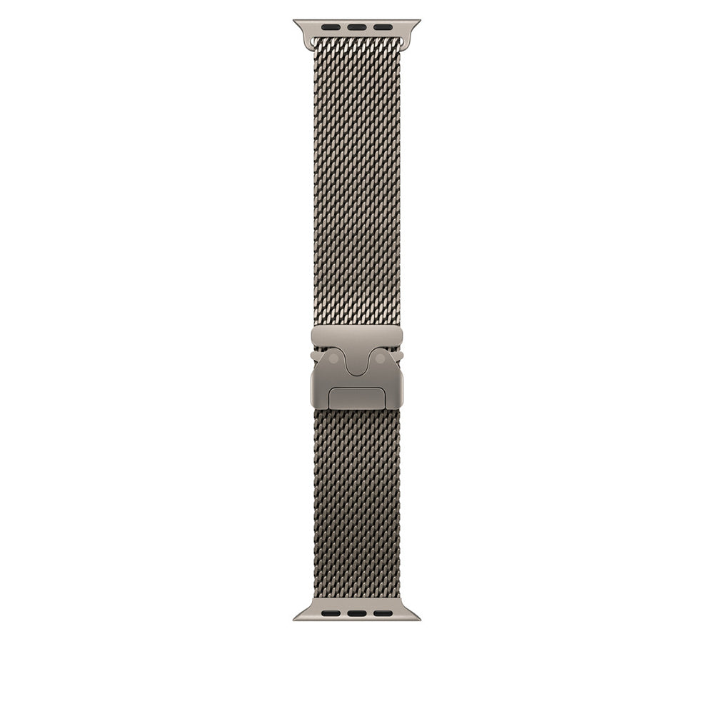 Apple Watch 7 45mm Zore KRD-100 Titanyum Hasır Kordon Titanyum-Gümüş