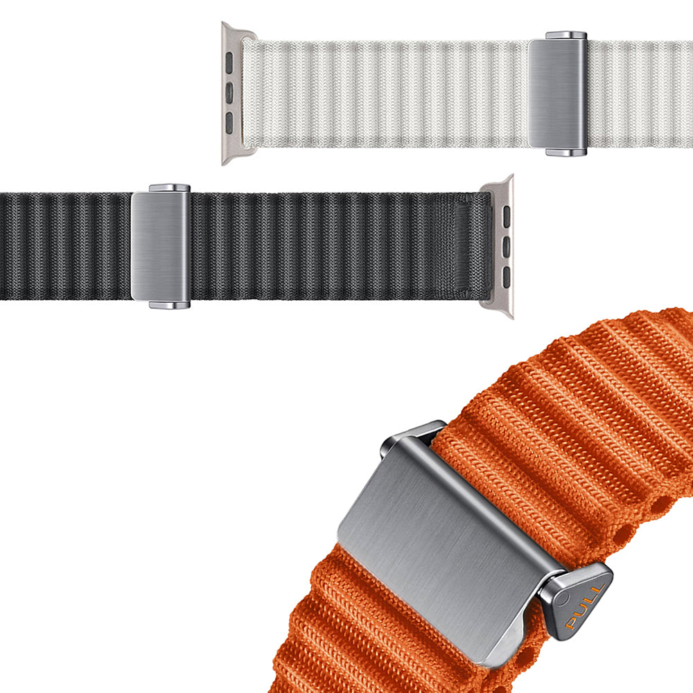 Apple Watch 7 45mm Zore KRD-123 Naylon Kumaş Hasır Örgülü Kordon Yeşil