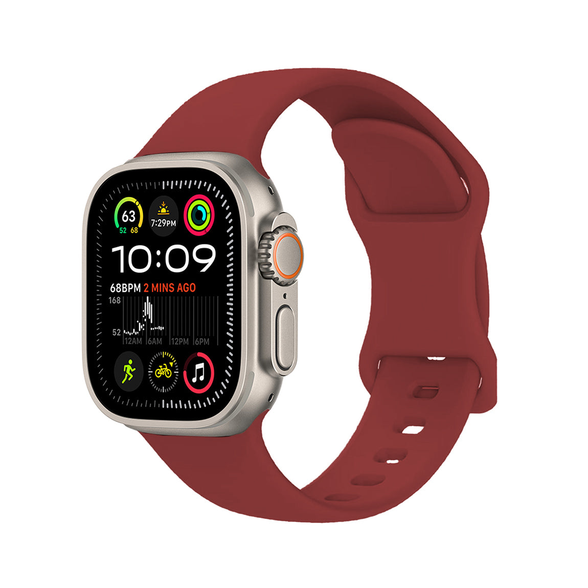 Apple Watch Ultra 49mm Zore KRD-131 Silikon Kordon Strap Kayış Siyah