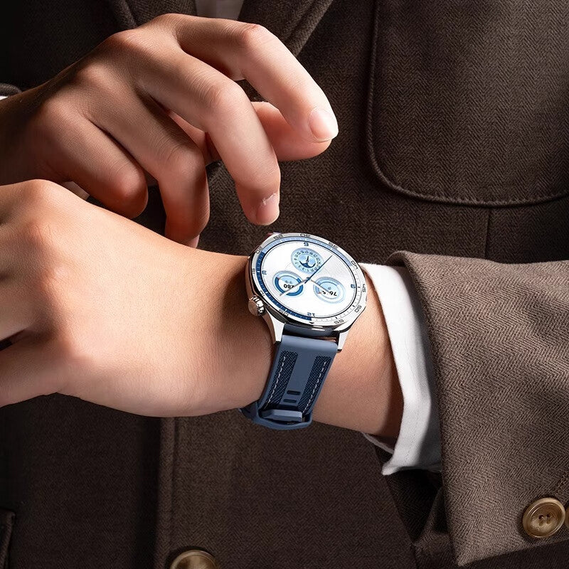 Huawei Watch GT 5 Zore KRD-128 Silikon Kordon Mavi