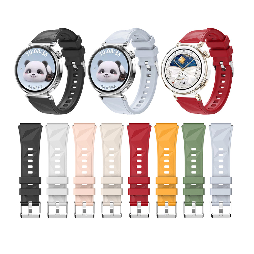 Huawei Watch GT5 Pro 42mm Zore KRD-129 Silikon Kordon Strap Kayış Buz Mavisi