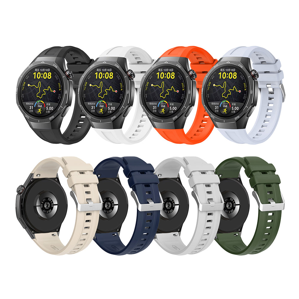 Huawei Watch GT5 Pro 46mm Zore KRD-130 Silikon Kordon Strap Kayış Gri