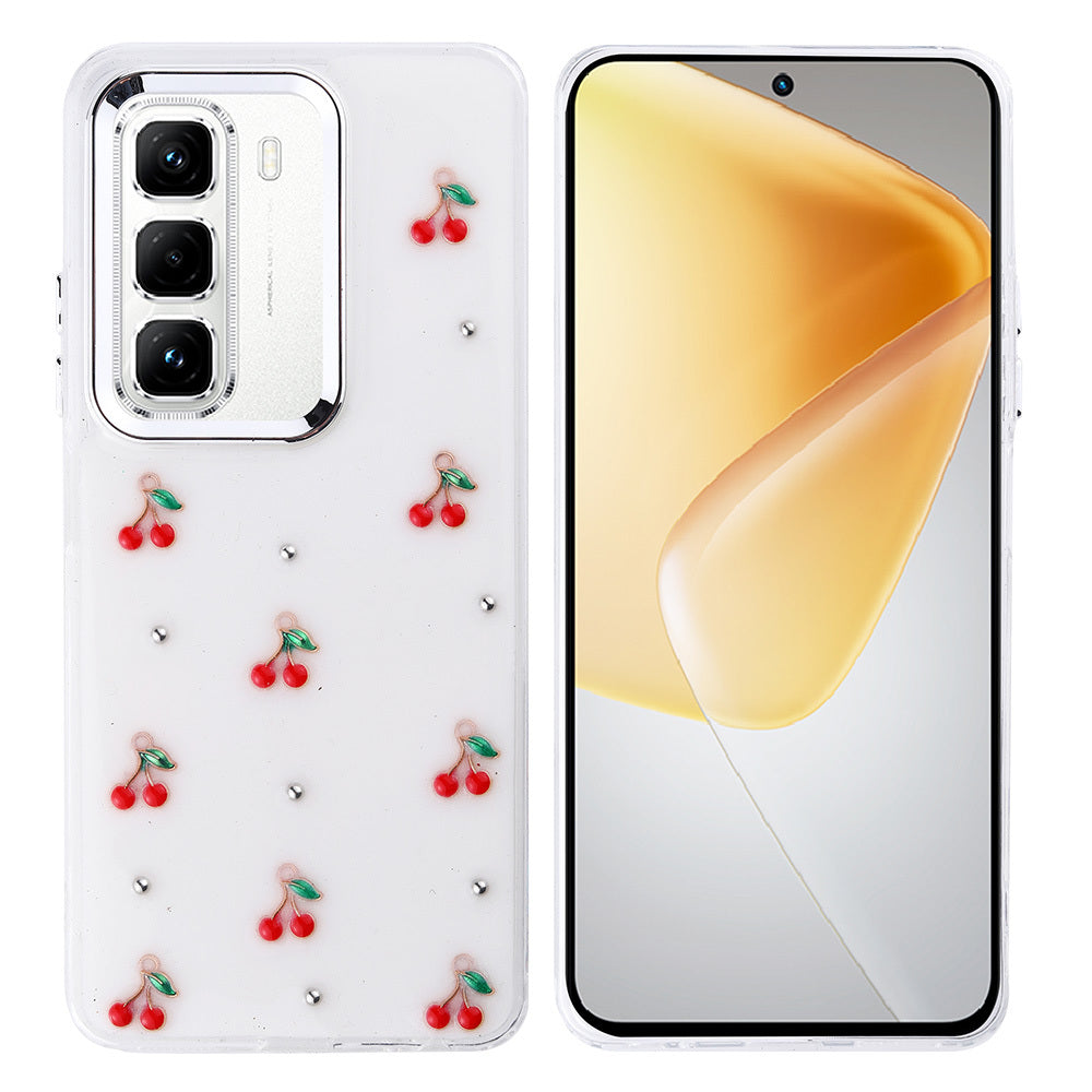 İnfinix Hot 50 Pro 4G Kılıf Airbag Tasarımlı Simli Şeffaf Zore Kutup Kapak Fiyonk