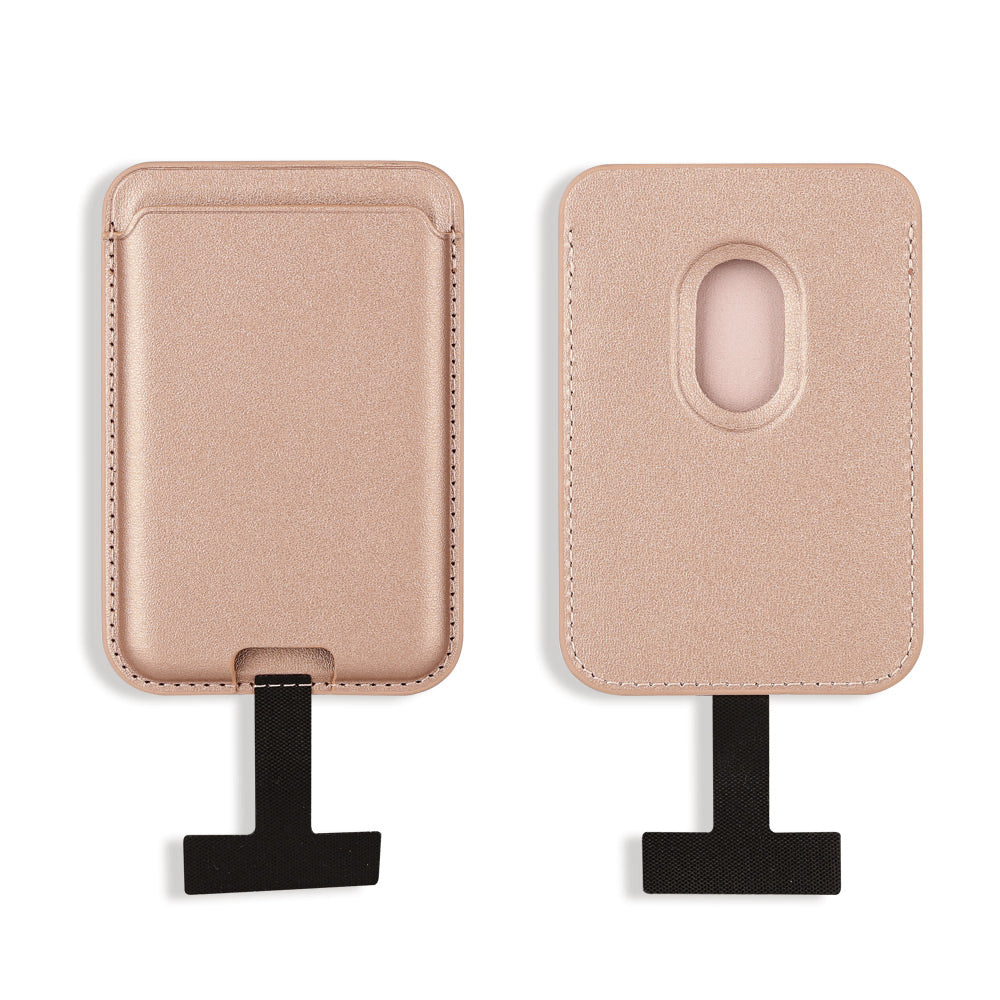 Zore CRD-09 Dahili Şarj Soket Aparatlı Magnetik PU Deri Kartlık Rose Gold