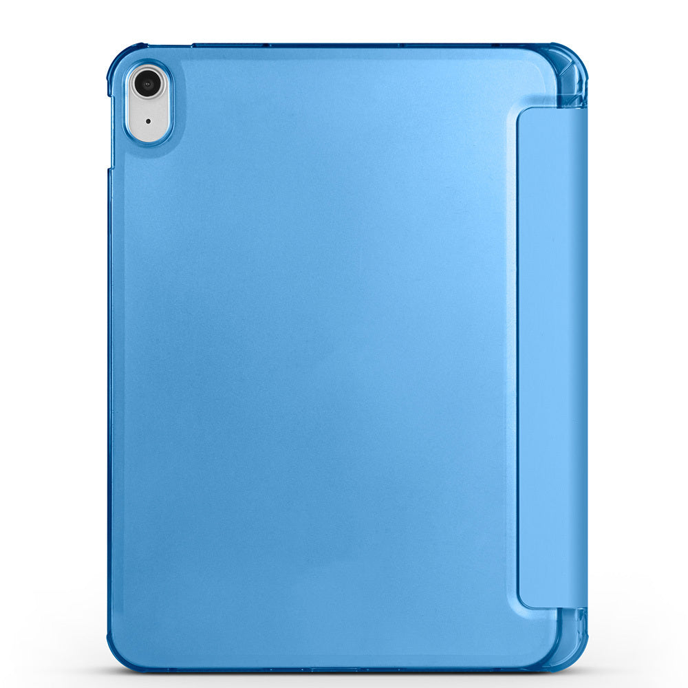 Apple iPad Air 10.9 2022 (10.Nesil) Zore Smart Cover Kalem Bölmeli Standlı 1-1 Kılıf Lacivert