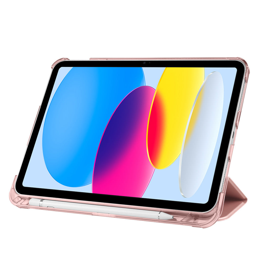 Apple iPad Air 10.9 2022 (10.Nesil) Zore Smart Cover Kalem Bölmeli Standlı 1-1 Kılıf Mavi