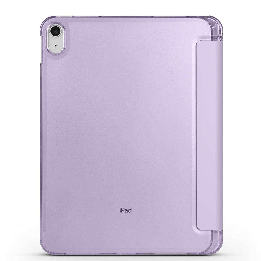 Apple iPad Air 10.9 2022 (10.Nesil) Zore Smart Cover Kalem Bölmeli Standlı 1-1 Kılıf Siyah