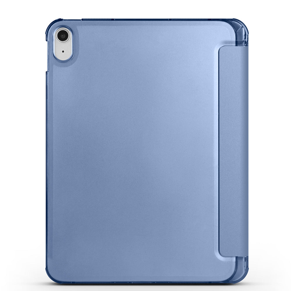 Apple iPad Air 10.9 2022 (10.Nesil) Zore Smart Cover Kalem Bölmeli Standlı 1-1 Kılıf Mavi
