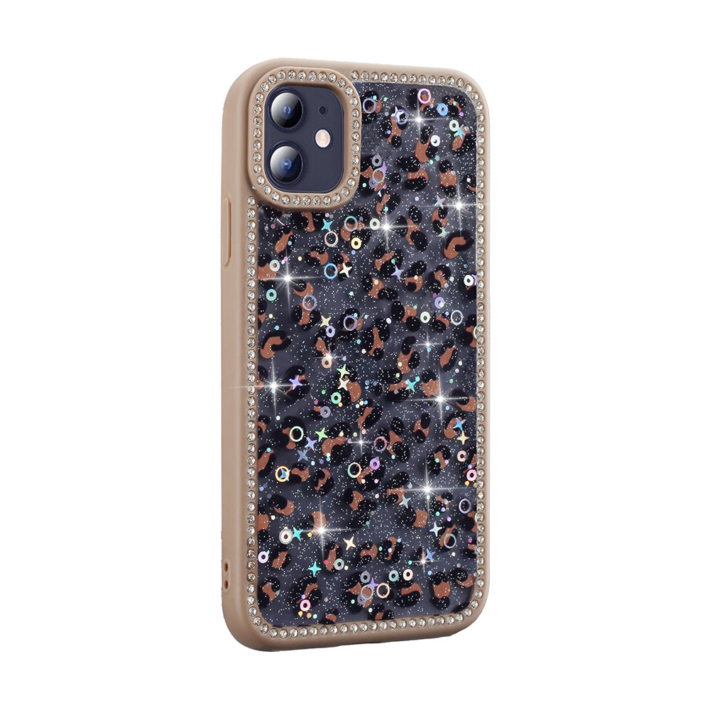 Apple iPhone 11 Kılıf Taşlı ve Simli Tasarım Zore Azra Kapak Siyah