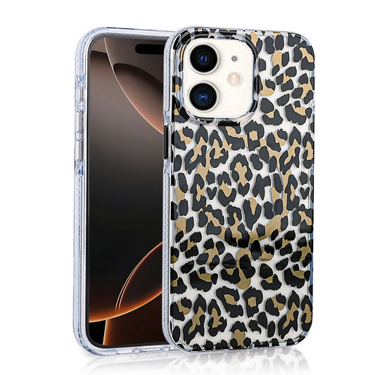 Apple iPhone 12 Kılıf M-safe Şarj Özellikli Zore Jago Kapak Siyah-Kahverengi