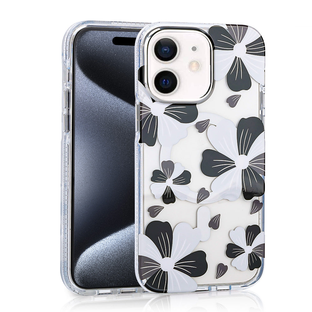 Apple iPhone 12 Kılıf M-safe Şarj Özellikli Zore Papat Kapak Kahverengi