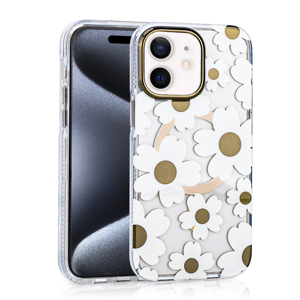 Apple iPhone 12 Kılıf M-safe Şarj Özellikli Zore Papat Kapak Kahverengi