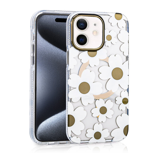 Apple iPhone 12 Kılıf M-safe Şarj Özellikli Zore Papat Kapak Kahverengi