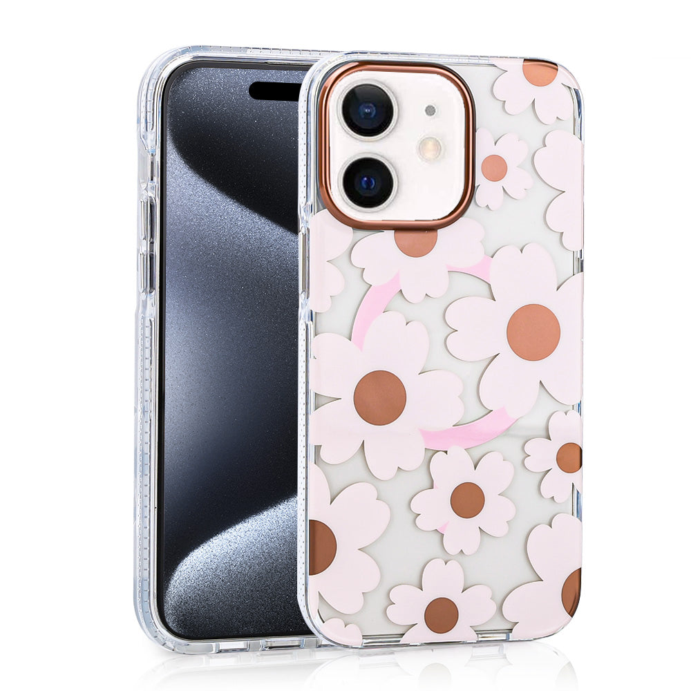 Apple iPhone 12 Kılıf M-safe Şarj Özellikli Zore Papat Kapak Pembe