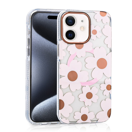 Apple iPhone 12 Kılıf M-safe Şarj Özellikli Zore Papat Kapak Pembe