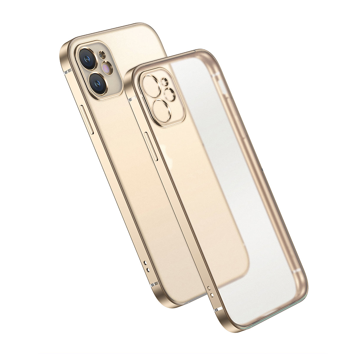 Apple iPhone 12 Kılıf Zore Mat Gbox Kapak Gold