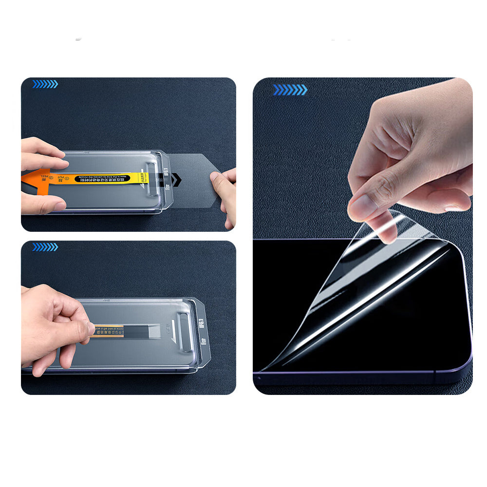 Apple iPhone 13 Zore 2.5D Oliv Privacy Temperli Cam Ekran Koruyucu + Kolay Uygulama Aparatı Siyah