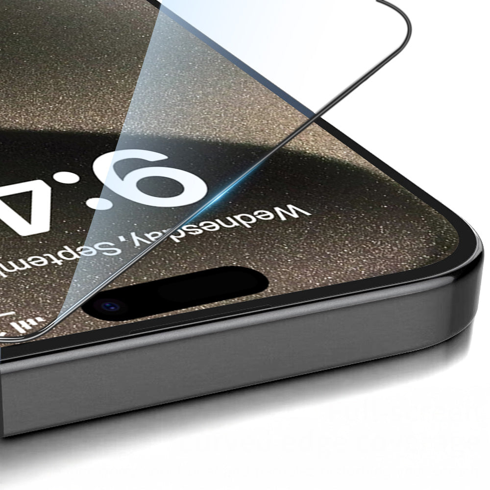 Apple iPhone 13 Zore 3D Oliv HD Temperli Cam Ekran Koruyucu + Kolay Uygulama Aparatı Şeffaf