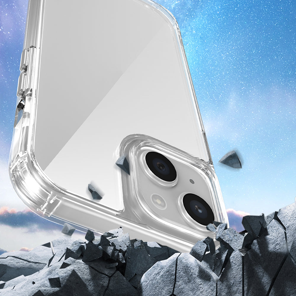 Apple iPhone 14 Kılıf Airbagli Takılabilir Askı Aparatlı Zore Snap Silikon Kapak Şeffaf