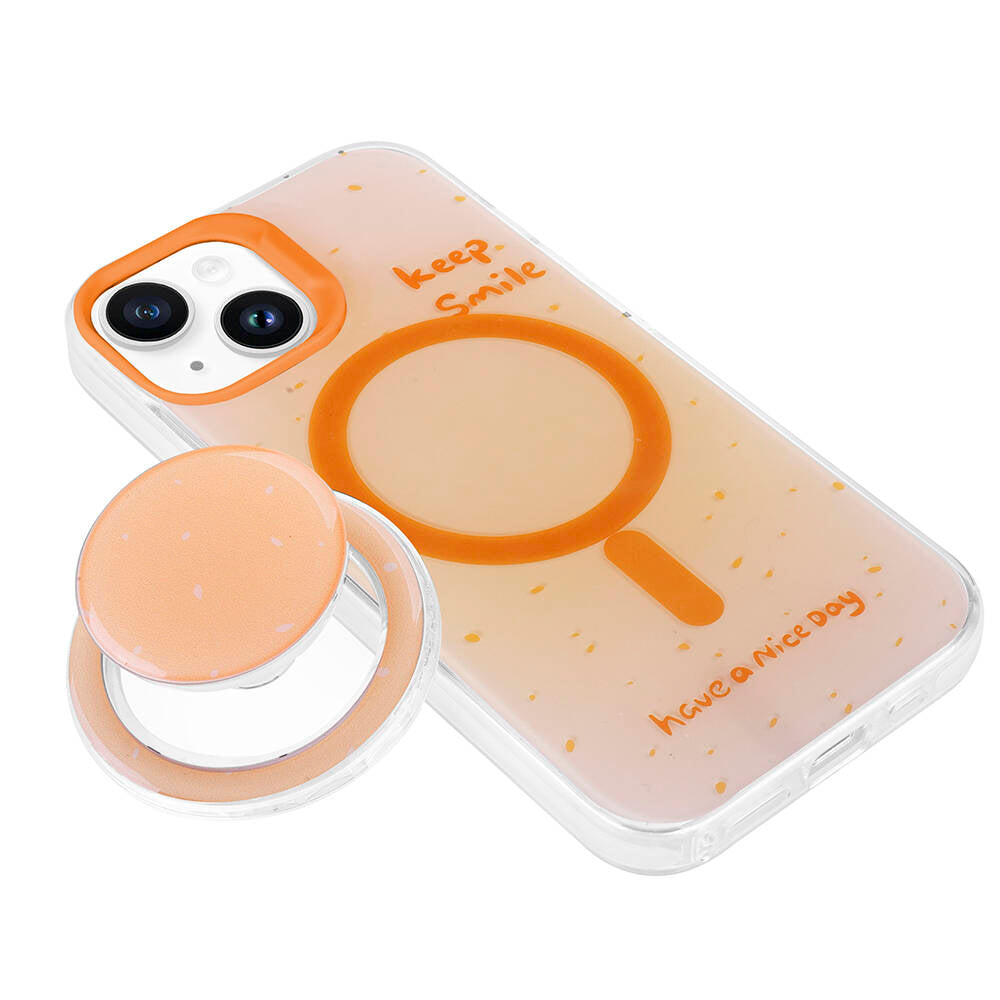 Apple iPhone 14 Kılıf M-safe Şarj Özellikli Tak-Çıkar Pop Soketli Zore Tiktok Kapak Siyah