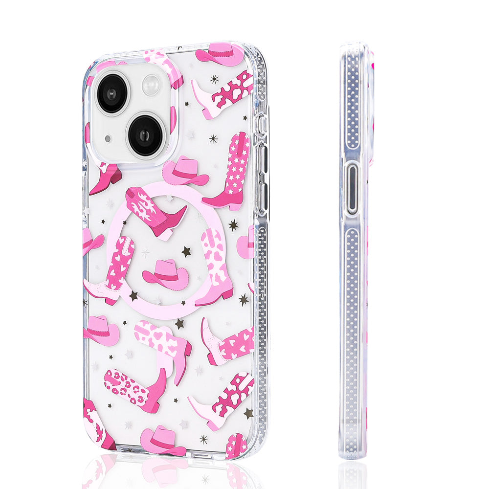 Apple iPhone 14 Kılıf M-safe Şarj Özellikli Zore Stilo Kapak Pembe