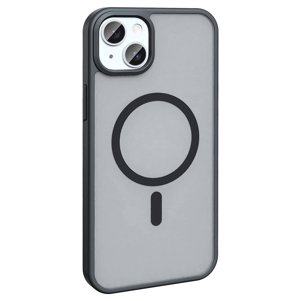 Apple iPhone 14 Plus Kılıf M-safe Şarj Özellikli Mat Arka Yüzey Zore Sio Kapak Kahverengi