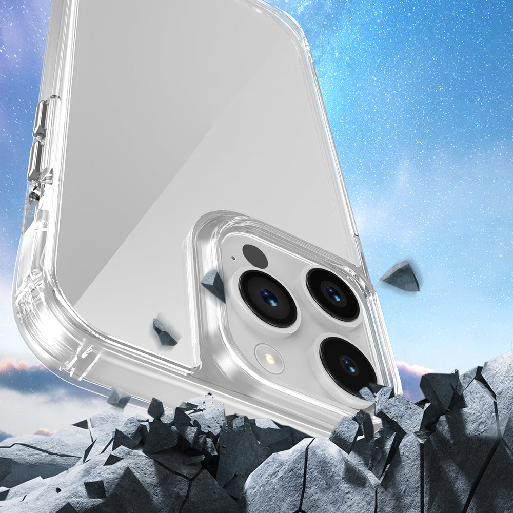 Apple iPhone 14 Pro Max Kılıf Airbagli Takılabilir Askı Aparatlı Zore Snap Silikon Kapak Şeffaf