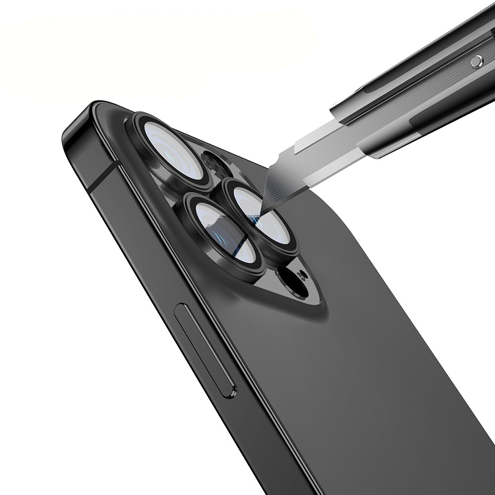 Apple iPhone 14 Pro Max Zore Mikro Kamera Lens Koruyucu Gümüş