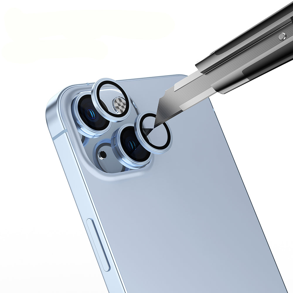 Apple iPhone 14 Zore Mikro Kamera Lens Koruyucu Gümüş