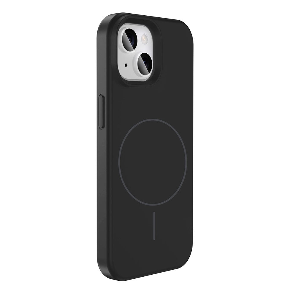 Apple iPhone 15 Kılıf M-safe Şarj Özellikli Sıvı Teknolojili Silinebilir Sert Zore Kivi Kapak Açık Pembe