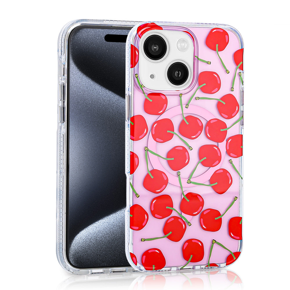 Apple iPhone 15 Kılıf M-safe Şarj Özellikli Zore Stilo Kapak Pembe