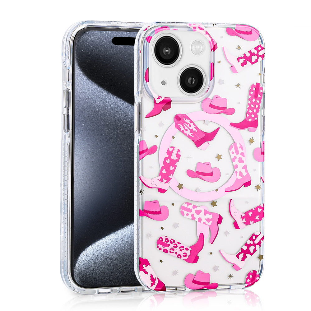 Apple iPhone 15 Kılıf M-safe Şarj Özellikli Zore Stilo Kapak Pembe