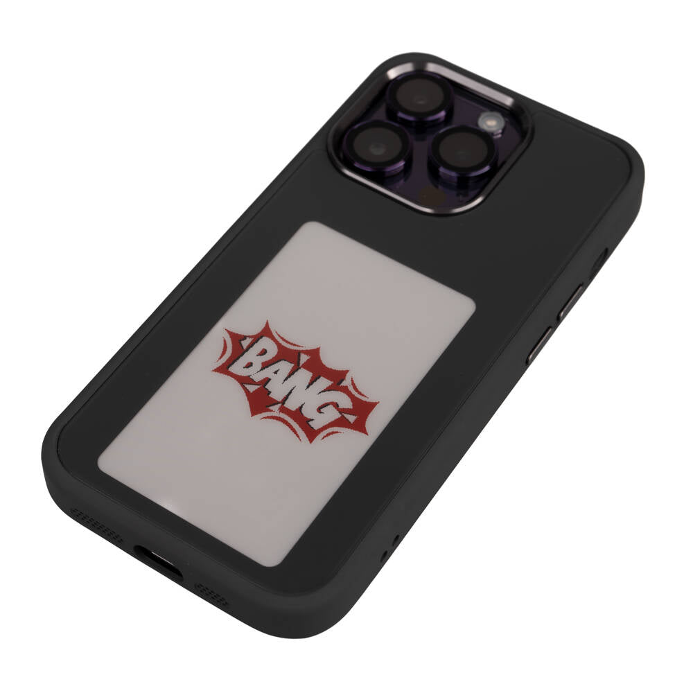 Apple iPhone 15 Pro Kılıf Ekranı Yansıtan Zore Akıllı NFC Kapak Gri