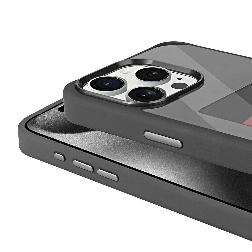 Apple iPhone 15 Pro Kılıf Ekranı Yansıtan Zore Akıllı NFC Kapak Siyah