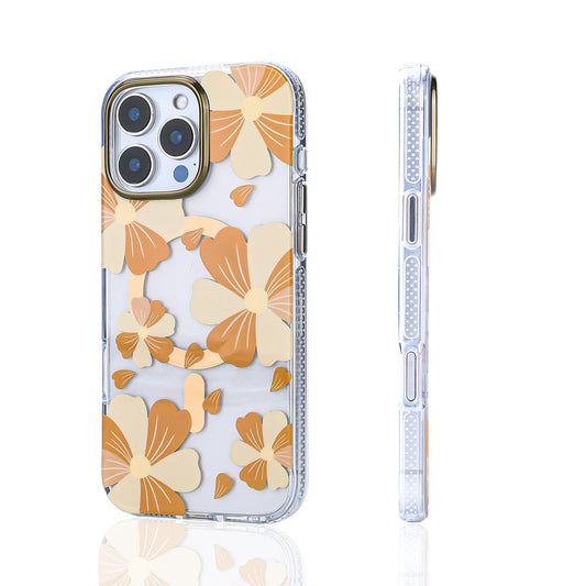 Apple iPhone 15 Pro Max Kılıf M-safe Şarj Özellikli Zore Papat Kapak Turuncu