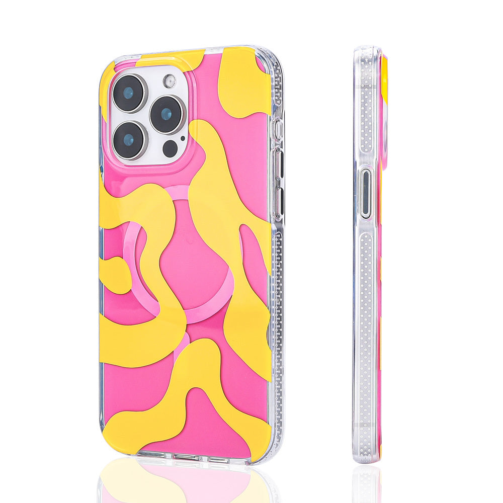 Apple iPhone 15 Pro Max Kılıf M-safe Şarj Özellikli Zore Stilo Kapak Pembe