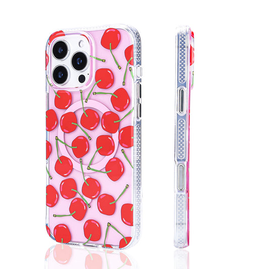 Apple iPhone 15 Pro Max Kılıf M-safe Şarj Özellikli Zore Stilo Kapak Kırmızı